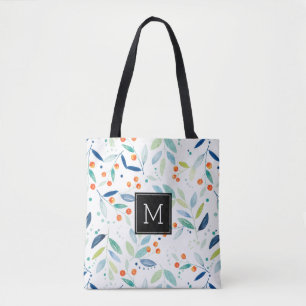 Moderne Aquarellfarben Illustration Botanisches Mu Tasche