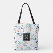 Moderne Aquarellfarben Illustration Botanisches Mu Tasche (Rückseite)