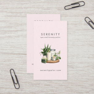 Moderne Aquarellfarben-Illustration - QR-Code-Well Visitenkarte