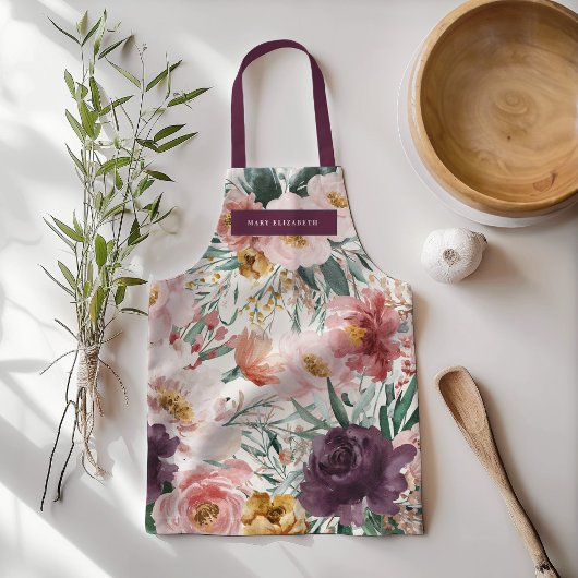 Moderne Aquarellfarben lila elegant Schürze