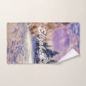 Moderne Aquarellfarben mit bunten, schneebedeckten Badhandtuch Set (Handtuch)