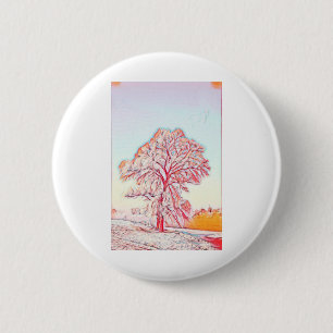 Moderne Aquarellfarben mit bunten, schneebedeckten Button