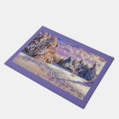 Moderne Aquarellfarben mit bunten, schneebedeckten Fußmatte (Schrägansicht)