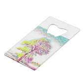 Moderne Aquarellfarben mit bunten, schneebedeckten Geldbeutel Flaschenöffner (Vorderseite Schrägansicht)