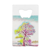 Moderne Aquarellfarben mit bunten, schneebedeckten Geldbeutel Flaschenöffner (Rückseite)