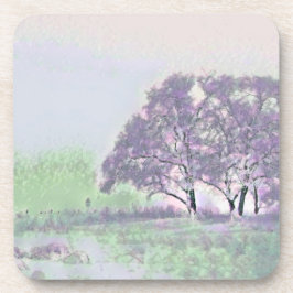 Moderne Aquarellfarben mit bunten, schneebedeckten Getränkeuntersetzer