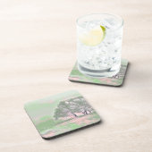 Moderne Aquarellfarben mit bunten, schneebedeckten Getränkeuntersetzer (Rechte Seite)