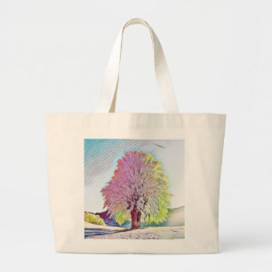 Moderne Aquarellfarben mit bunten, schneebedeckten Jumbo Stoffbeutel