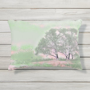Moderne Aquarellfarben mit bunten, schneebedeckten Kissen Für Draußen