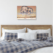 Moderne Aquarellfarben mit bunten, schneebedeckten Leinwanddruck (Insitu (Schlafzimmer))