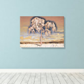 Moderne Aquarellfarben mit bunten, schneebedeckten Leinwanddruck (Insitu (Holzboden))