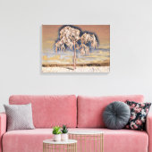 Moderne Aquarellfarben mit bunten, schneebedeckten Leinwanddruck (Insitu (Wohnzimmer))