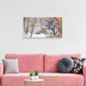 Moderne Aquarellfarben mit bunten, schneebedeckten Leinwanddruck (Insitu (Wohnzimmer))