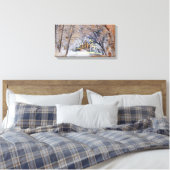 Moderne Aquarellfarben mit bunten, schneebedeckten Leinwanddruck (Insitu (Schlafzimmer))