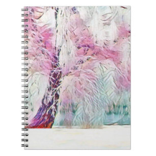 Moderne Aquarellfarben mit bunten, schneebedeckten Notizblock