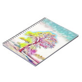 Moderne Aquarellfarben mit bunten, schneebedeckten Notizblock (Linke Seite)