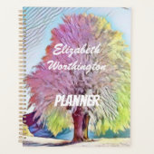 Moderne Aquarellfarben mit bunten, schneebedeckten Planer (Vorderseite)