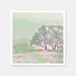 Moderne Aquarellfarben mit bunten, schneebedeckten Serviette