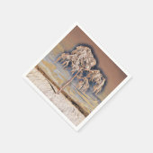 Moderne Aquarellfarben mit bunten, schneebedeckten Serviette (Ecke)