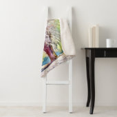 Moderne Aquarellfarben mit bunten, schneebedeckten Sherpadecke (Beispiel)