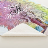 Moderne Aquarellfarben mit bunten, schneebedeckten Sherpadecke (3/4)