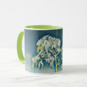 Moderne Aquarellfarben mit bunten, schneebedeckten Tasse (Vorderseite Links)