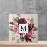 Moderne Aquarellfarben Mit Monogramm Fliese<br><div class="desc">Moderne Aquarellfarben Mit Monogramm</div>