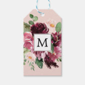 Moderne Aquarellfarben Mit Monogramm Geschenkanhänger (Vorderseite)