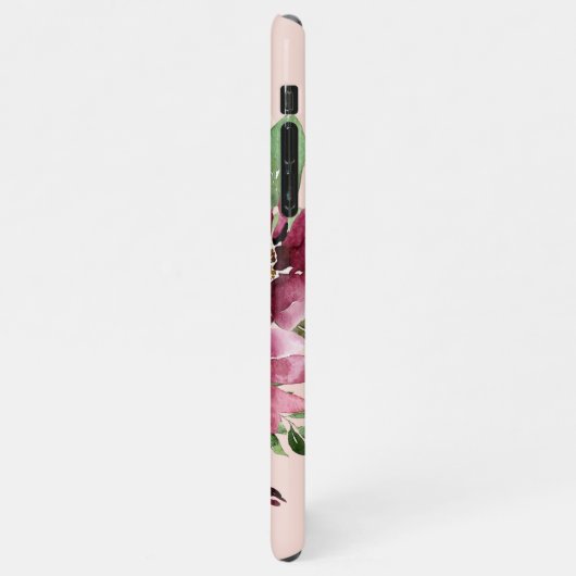 Moderne Aquarellfarben Mit Monogramm iPhone Hülle (Linke Seite)