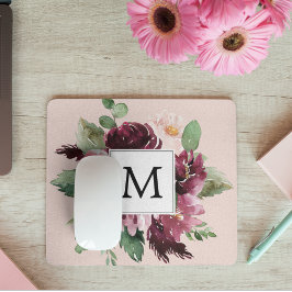 Moderne Aquarellfarben Mit Monogramm Mousepad