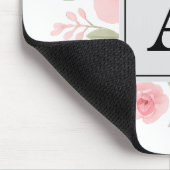 Moderne Aquarellfarben Rosa Blume Personalisiert Mousepad (Ecke)