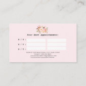 Moderne Aquarellfarben Rosa Blume Terminkarte (Rückseite)