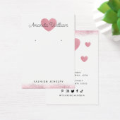 Moderne Aquarellfarben Rosa Herzohrkarte Display K (Schreibtisch)