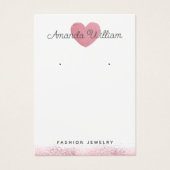 Moderne Aquarellfarben Rosa Herzohrkarte Display K (Vorderseite)