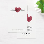 Moderne Aquarellfarben Rosa Herzohrkarte Display K (Schreibtisch)