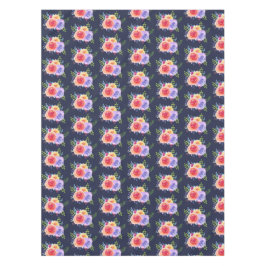 Moderne Aquarellfarben-Rose Blumenmuster Tischdecke