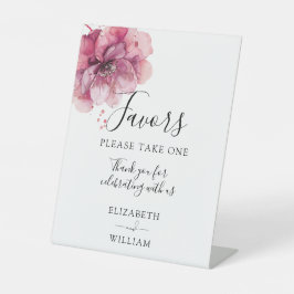 Moderne Aquarellfarben Rose Blumenstrauß Gastgesch Sockelschild