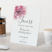 Moderne Aquarellfarben Rose Blumenstrauß Gastgesch Sockelschild (In SItu)