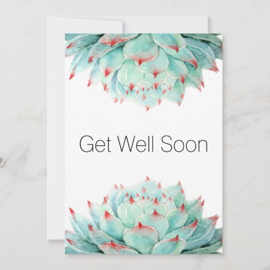 Moderne Aquarellfarben-Sukkulturen werden bald gut Dankeskarte (Vorderseite)