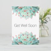 Moderne Aquarellfarben-Sukkulturen werden bald gut Dankeskarte (Stehend Vorderseite)