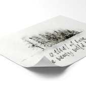 Moderne Aquarellfarben und Hope Poster (Ecke)