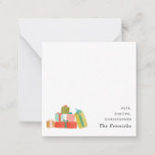 Moderne Aquarellfarben Weihnachtsgeschenke Square Mitteilungskarte (Vorderseite)