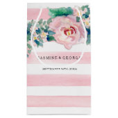 MODERNE Aquarellfarben - WeitwinkelStreifen mit Ro Kleine Geschenktüte (Rückseite)