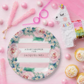 MODERNE Aquarellfarben - WeitwinkelStreifen mit Ro Pappteller (Party)