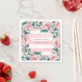 MODERNE Aquarellfarben - WeitwinkelStreifen mit Ro Serviette (Beispiel)