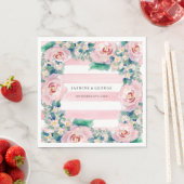 MODERNE Aquarellfarben - WeitwinkelStreifen mit Ro Serviette (Beispiel)