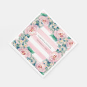 MODERNE Aquarellfarben - WeitwinkelStreifen mit Ro Serviette (Ecke)