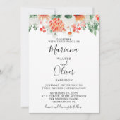 Moderne Aquarellfarben-Wildblumen Einladung (Vorderseite)