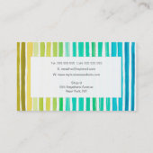 Moderne Aquarellfarbenstreifen Mode-Stylist Visitenkarte (Rückseite)