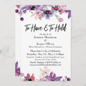 Moderne Aquarellflöten zum Heben und Halten Einladung (Vorne/Hinten)